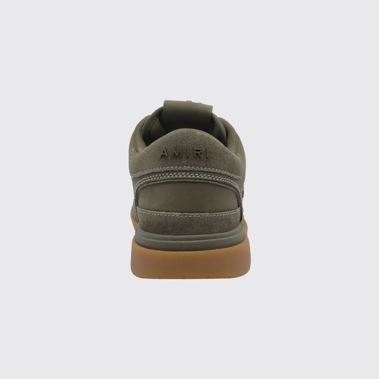 Amiri Ma Quad Suede and Nubuck Sneakers with Perforated Toe Green (AMSNSN1092THYME) (2)