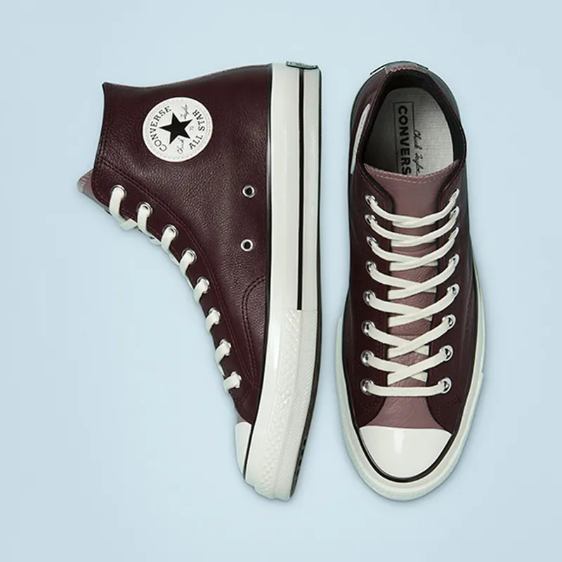 Converse Chuck 70 Leather High ‘Colorblock – Black Currant’ Black Currant/Noble Grey/Egret (169580C)