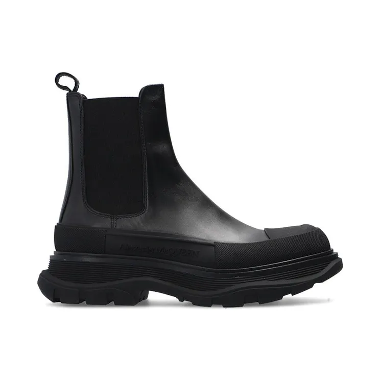 Alexander McQueen Chelsea Tread Ankle Boot Black (635714WHZ611081)