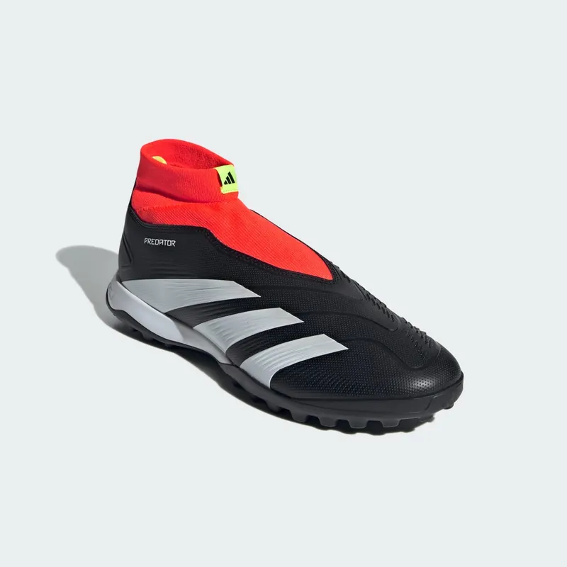 adidas Predator 24 League Laceless Turf Core Black Cloud White Solar Red (IG7715)