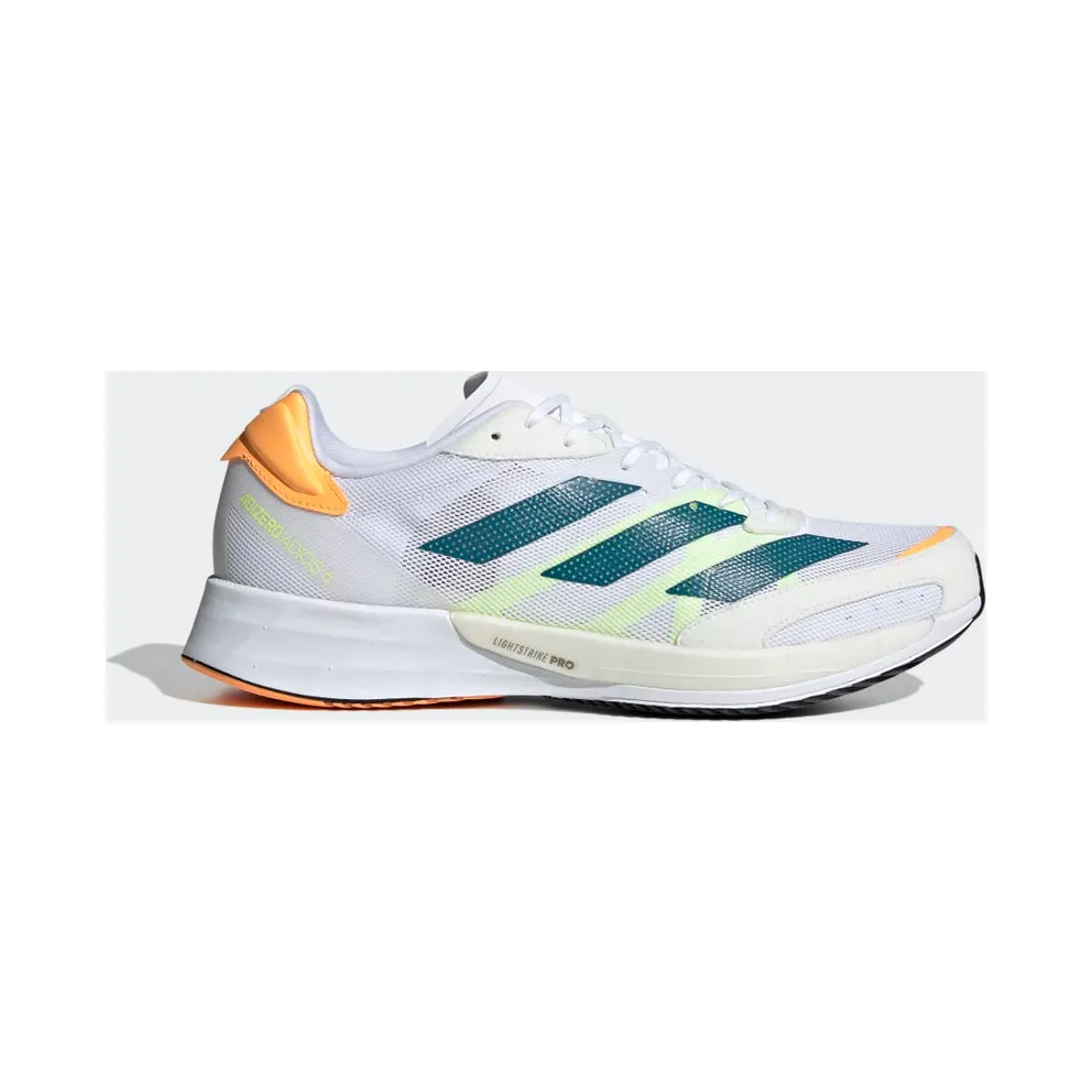 adidas Adizero Adios 6 Laufschuh Cloud White / Real Teal / Flash Orange (GY0894)
