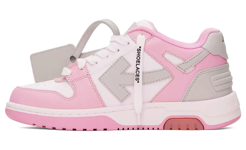 Off-White White & Pink Out Of Office Sneakers (OWIA259F22LEA0013009) (3)