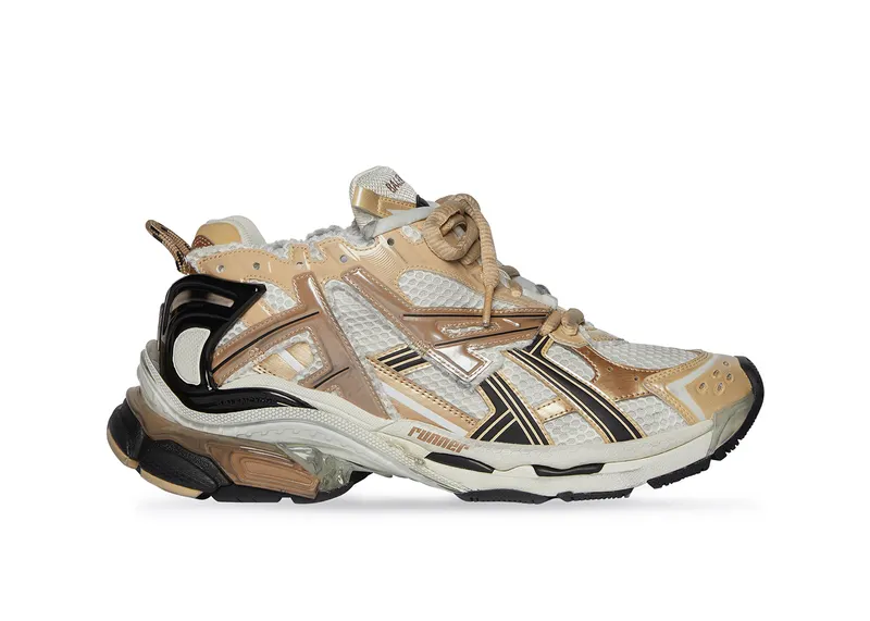 Balenciaga Runner Beige Black White (677403W3RB39891)