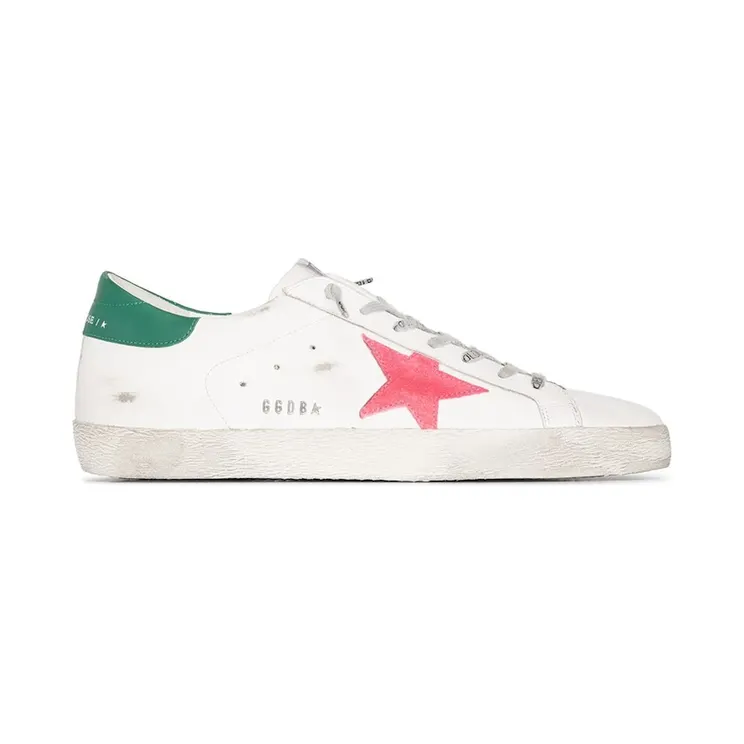 Golden Goose Super-Star White Green Pink (GMF00101F00253410898)