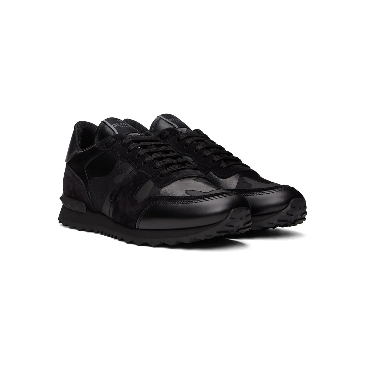 Valentino Garavani Black Camouflage Rockrunner 0NO Black/Black/Black/N (1Y0S0723NSD) (4)