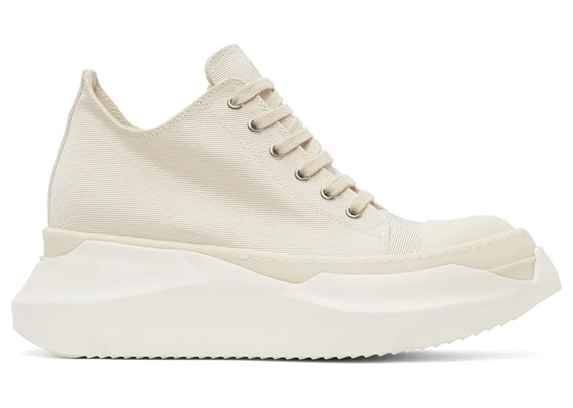 Rick Owens Drkshdw Off-White Cardboard Cotton Abstract Low Sneaker (DS02A3842 FC)
