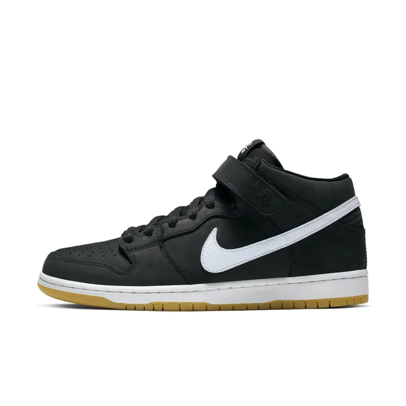 Nike SB Dunk Mid Orange Label Black/White-Black-Gum Light Brown (CD6754-001)