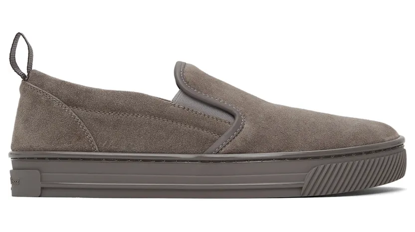 Gianvito Rossi Grey Suede Slip-On Sneakers (S25131-M1GRE-SUC)