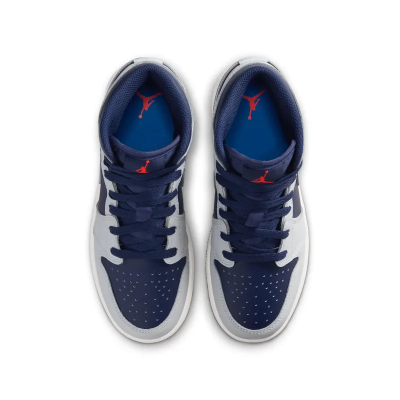 Jordan 1 Mid GS “Grey / Obsidian” (DQ8423-403)