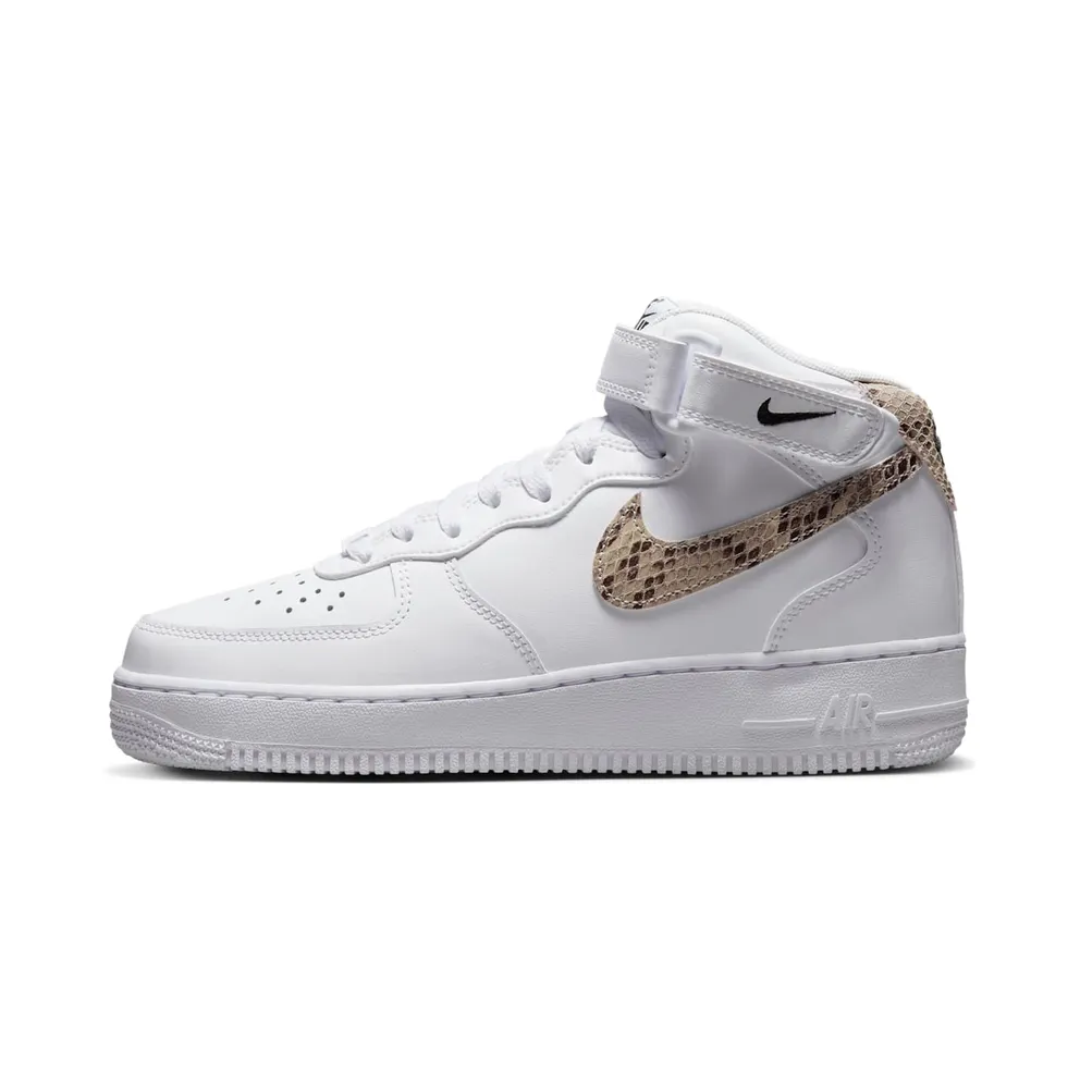 Nike Air Force 1 ’07 Mid White Snake Swoosh (DD9625-101)