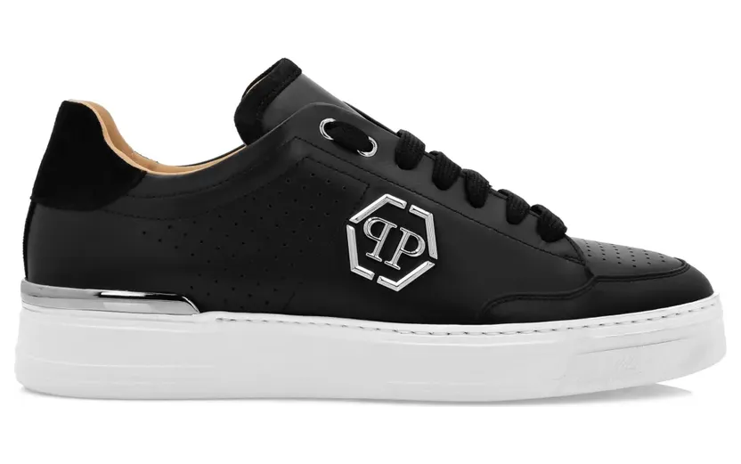 Philipp Plein Leren met logoprint “Black” (SADSUSC0538PLE022N)