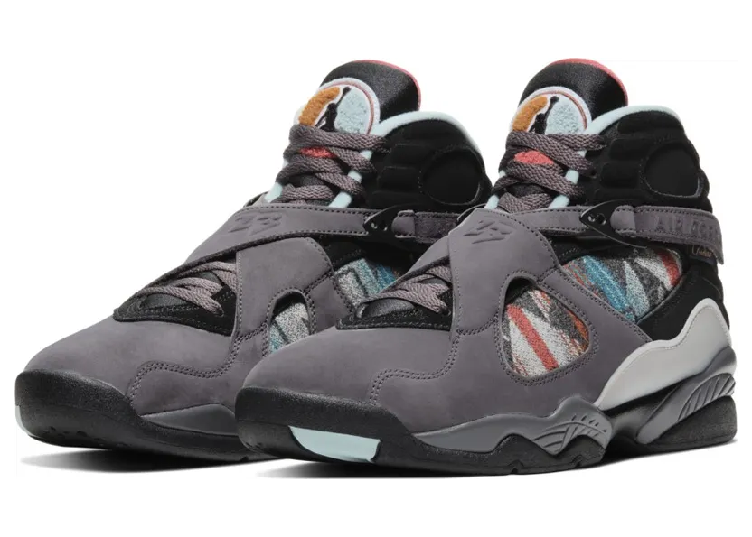 Air Jordan 8 Retro SP ‘N7 Pendleton’ Thunder Grey/Light Graphite-Gold Suede-Black (CQ9601-001)