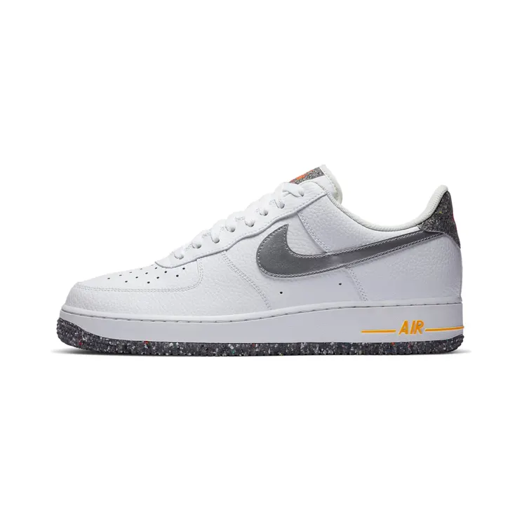 Nike Air Force 1 ’07 LV8 ‘Regrind’ “White / Total Orange / Laser Orange / Metallic Silver” (DA4676-100)