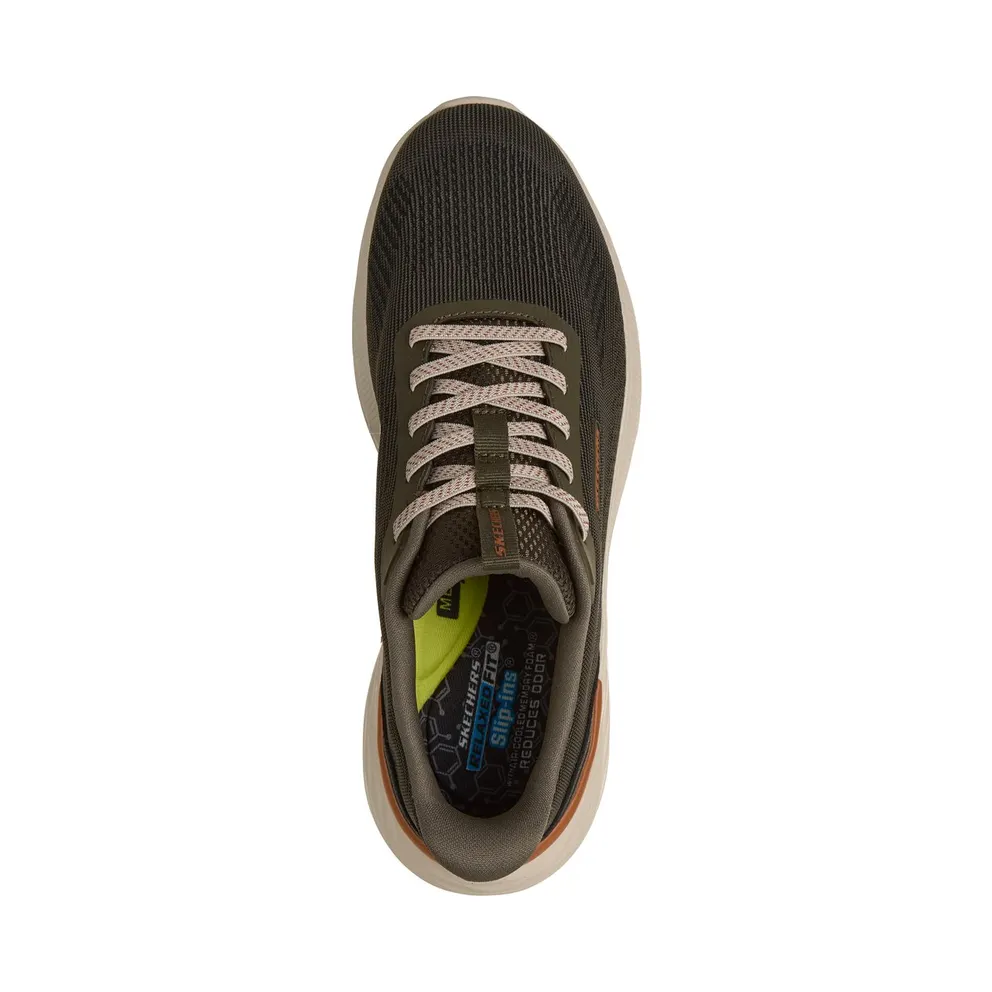 Skechers Slip-ins Relaxed Fit: Garner – Ellis Sneaker Olijf