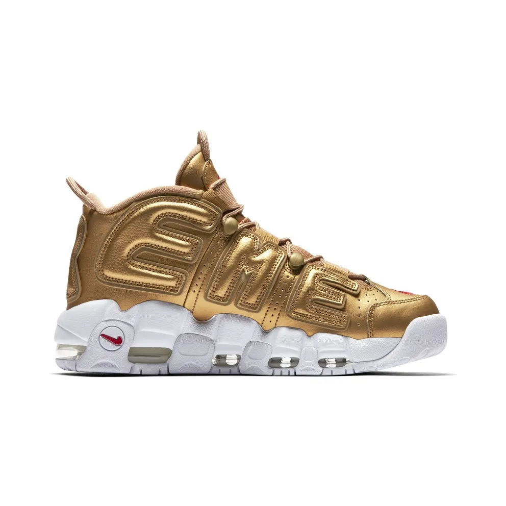 Nike Air More Uptempo Supreme “Suptempo” Gold Metallic Gold/White (902290-700)