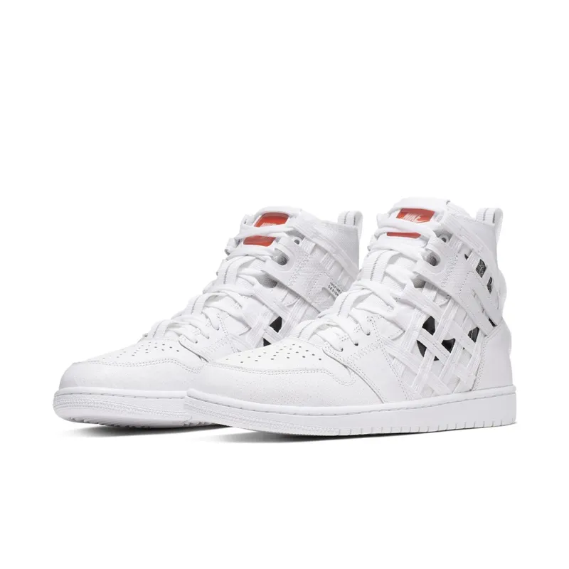 Jordan 1 Cargo White Black White/Black-Metallic Silver-Orange Blaze (CD6757-100)