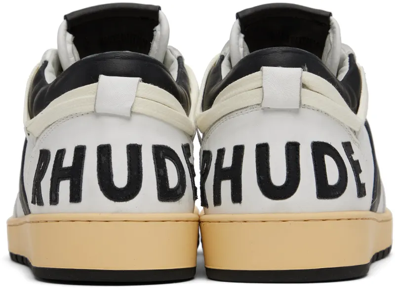 Rhude SSENSE Exclusive White & Black Rhecess Low (RHFW21FO25039128)