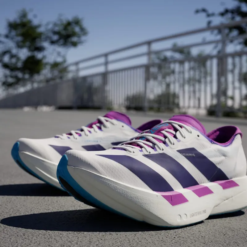 Adidas Adizero Adios Pro 4 “White Purple Semi Blue Burst” (JP6397)