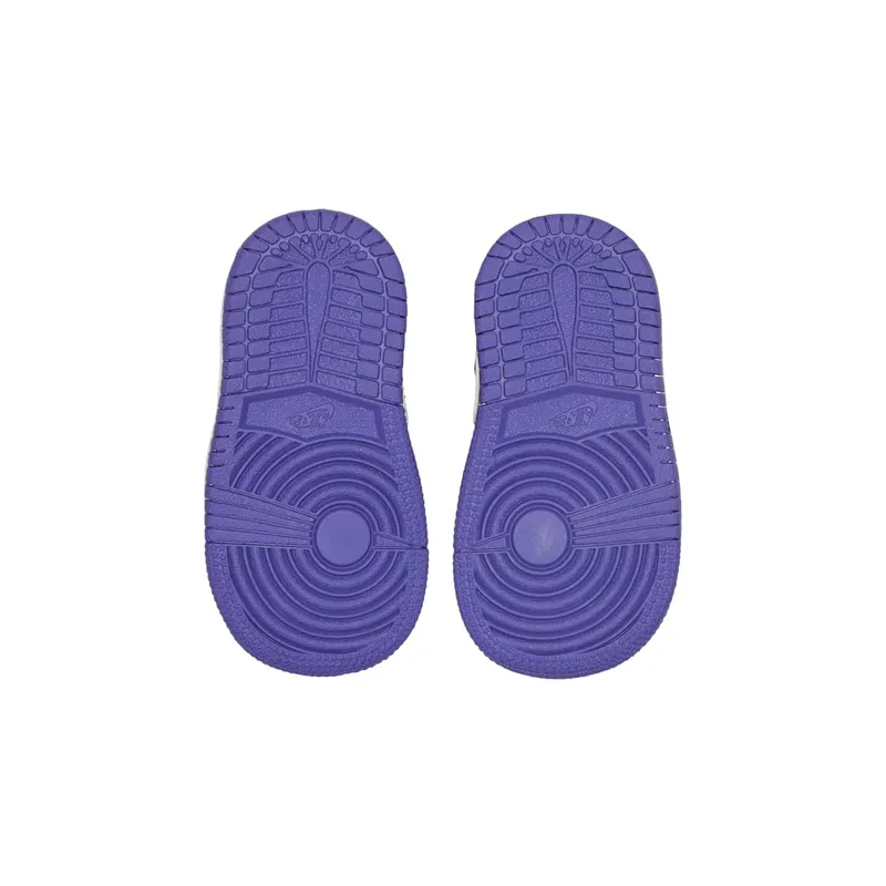 Jordan 1 Mid Multi-Color Tiger Stripe (TD) Black/White-Rush Violet-Black (AV5172-005)