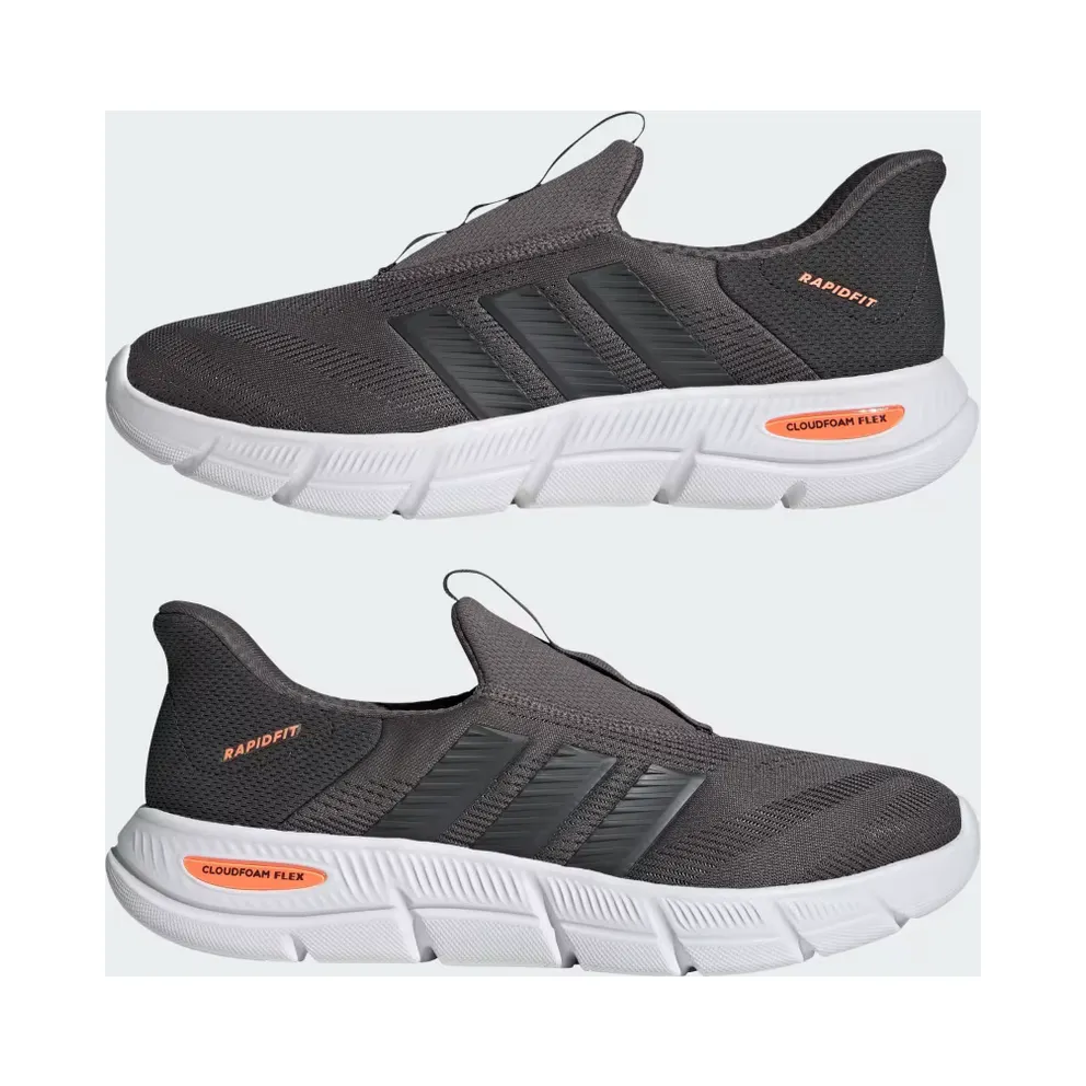 adidas Cloudfoam Flex Lounge Rapidfit “Charcoal / Carbon / Off White” (KK3488)