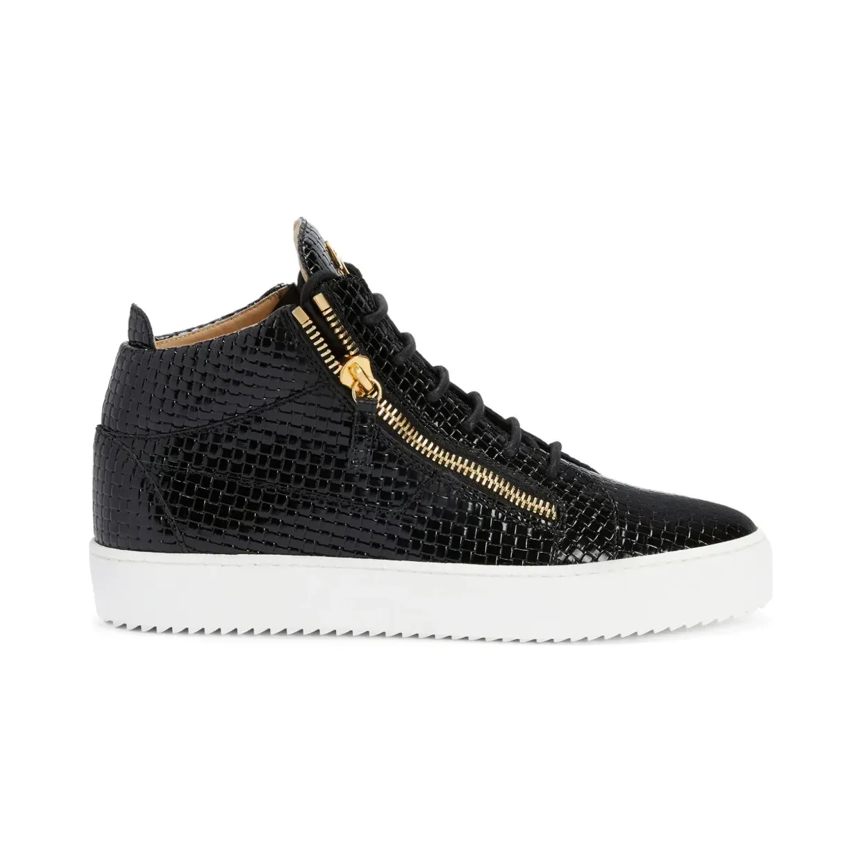Giuseppe Zanotti Kriss geweven leren mid-top “Black” (RM40008001)