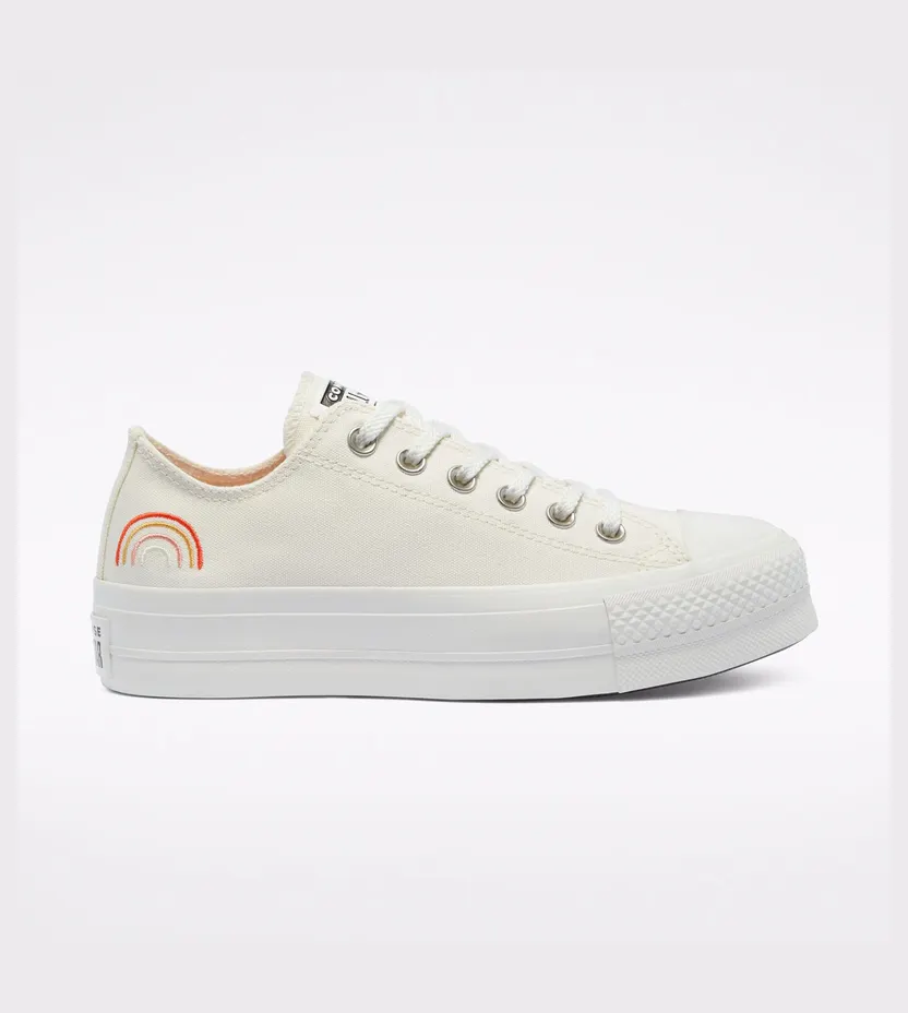 Converse Summer Spirit Platform Chuck Taylor All Star Low Top Egret/multi/vintage White (571924C)