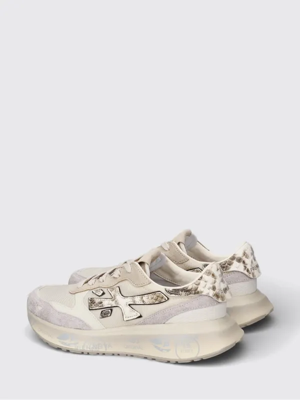 Premiata Lauryn Suede and Mesh Sneakers White 1 (LAURYN8183) (2)