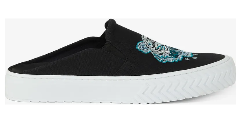 Kenzo Black Tiger K-Skate Mule Slip-On Sneakers (FA65SN202F70)