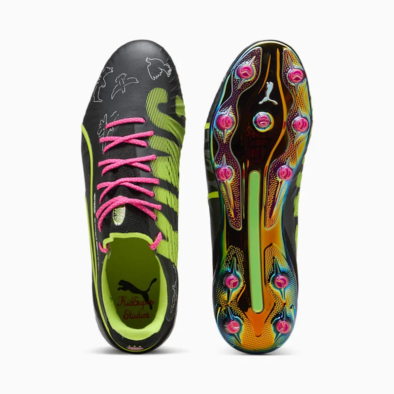 Puma King Ultimate FG/AG “KidSuper Black Electric Lime” (108437-01)