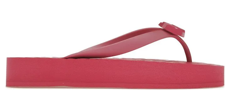 Gucci Chevron Thong Sandal Pink Rubber (655463 J8710 5609)