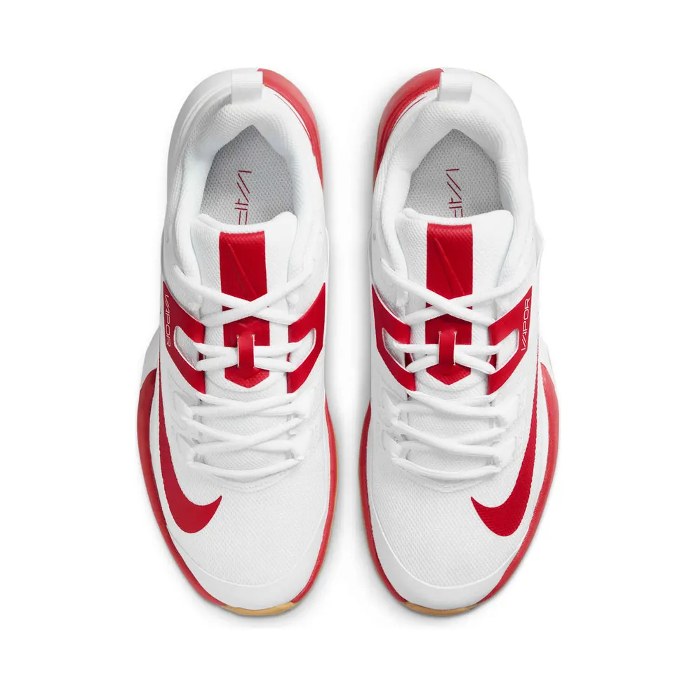 NikeCourt Vapor Lite Hardcourt “White / Wheat / University Red” (DC3431-188)