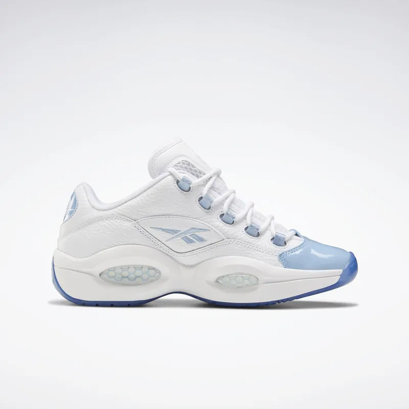 Reebok Question Low Patent Toe Carolina Blue White/Fluid Blue-Reebok Ice (Other Brands Other)