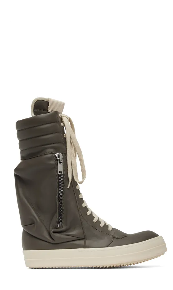 Rick Owens Off-White Cargobasket Sneakers (RU01B1899 LPO)
