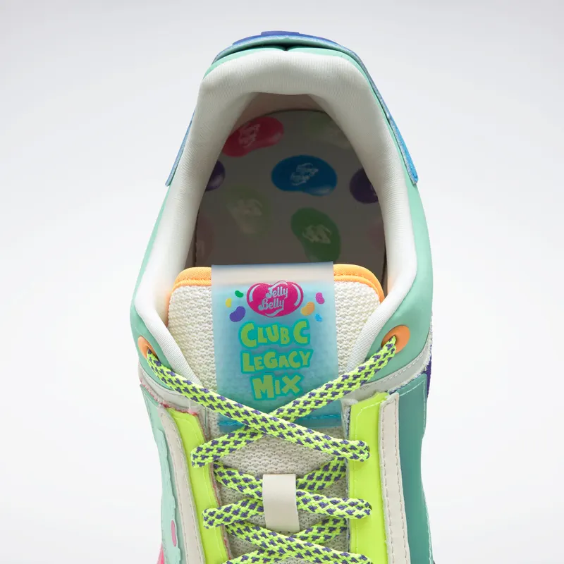 Reebok Jelly Belly Club C Legacy Shoes Cream White / Mint Glow / Sunset Orange