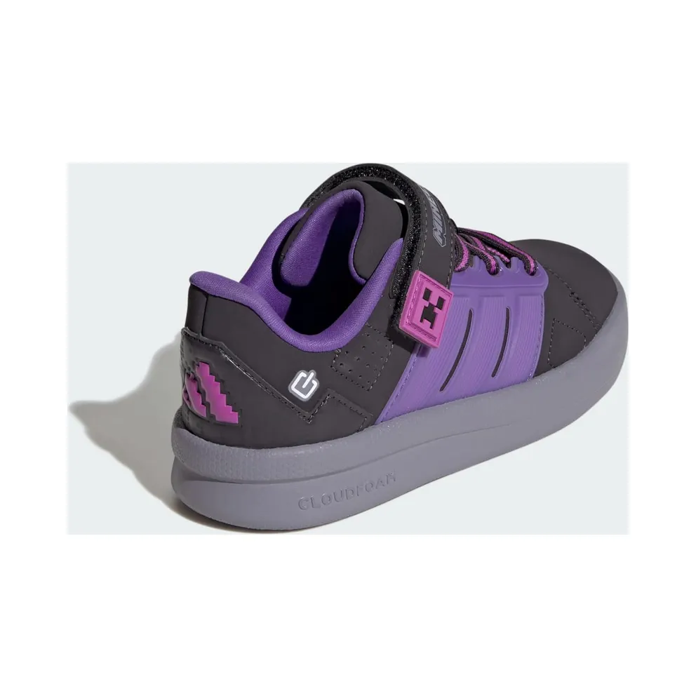 Adidas ADIDAS MINECRAFT LIGHTORAMA COURT Shoes KIDS Aurora Black / Purple Rush / Purple Burst (KI9113)