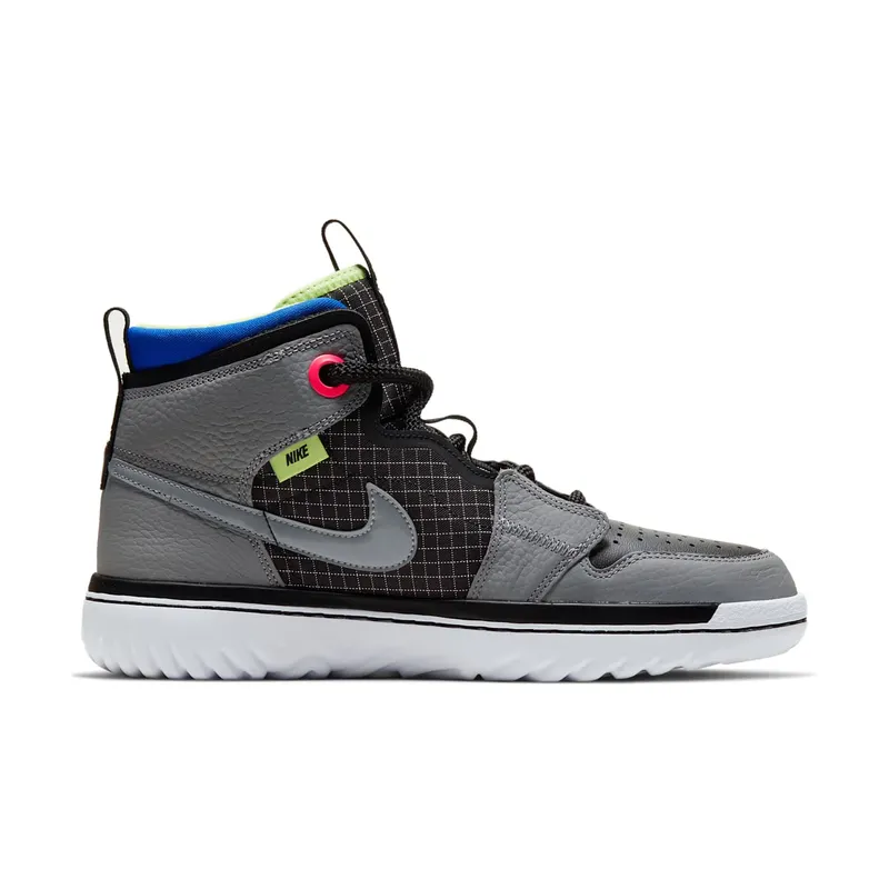 Jordan 1 High React Black Particle Grey Black/Particle Grey-Racer Blue-Ghost Green (AR5321-002)