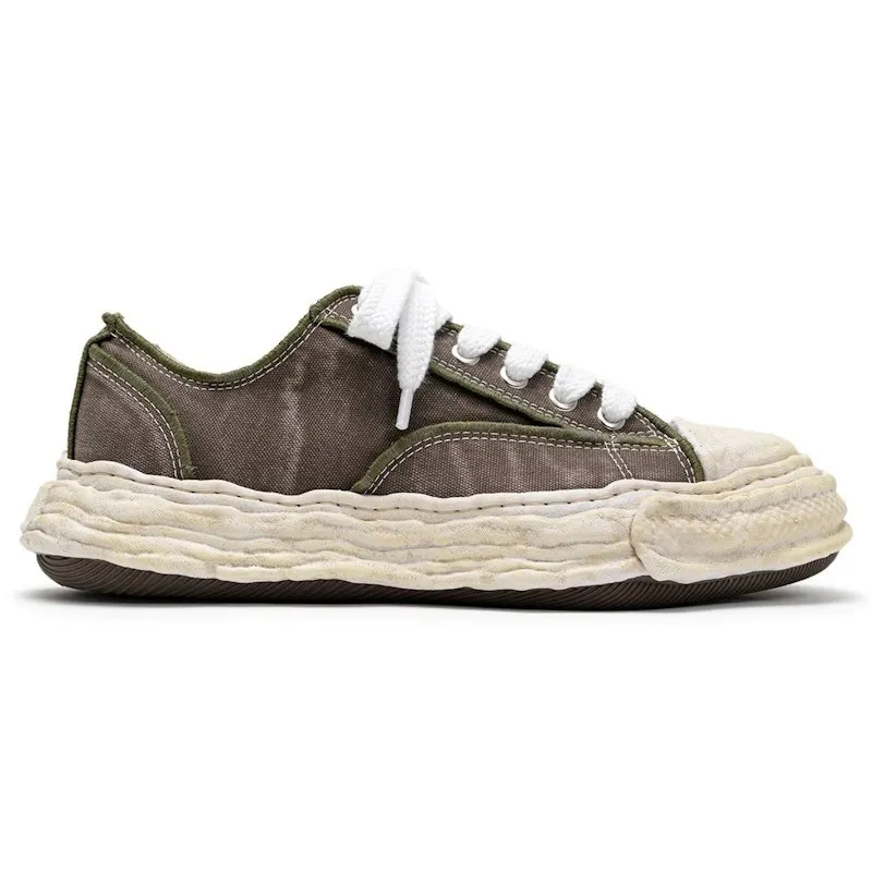 Maison Mihara Yasuhiro Peterson 23 OG Sole Vintage Effect Embroidered Canvas Low Khaki (A15FW722-KHA)