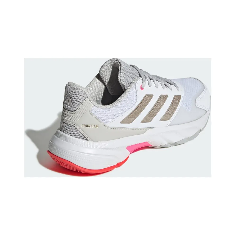 Adidas Courtjam Control 3 Tennis Cloud White / Iron Metallic / Lucid Red (IH2968)