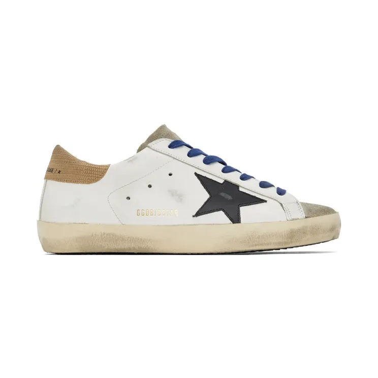 Golden Goose White & Taupe Super-Star Classic Sneakers (GMF00101.F003208.11178)