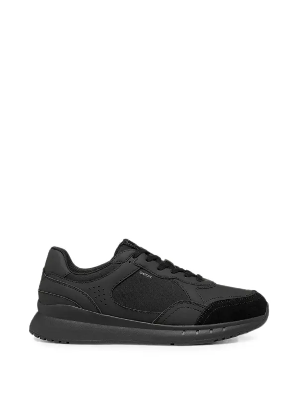 Geox panelled lace-up sneakers – Zwart (U65LCB0EK11C9999)