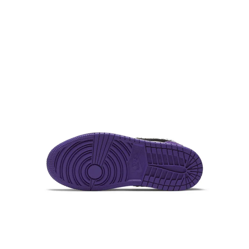 Jordan 1 Mid SE Purple (PS) White/Black-Light Solar Flare Heather-Varsity Purple (BQ6932-105)