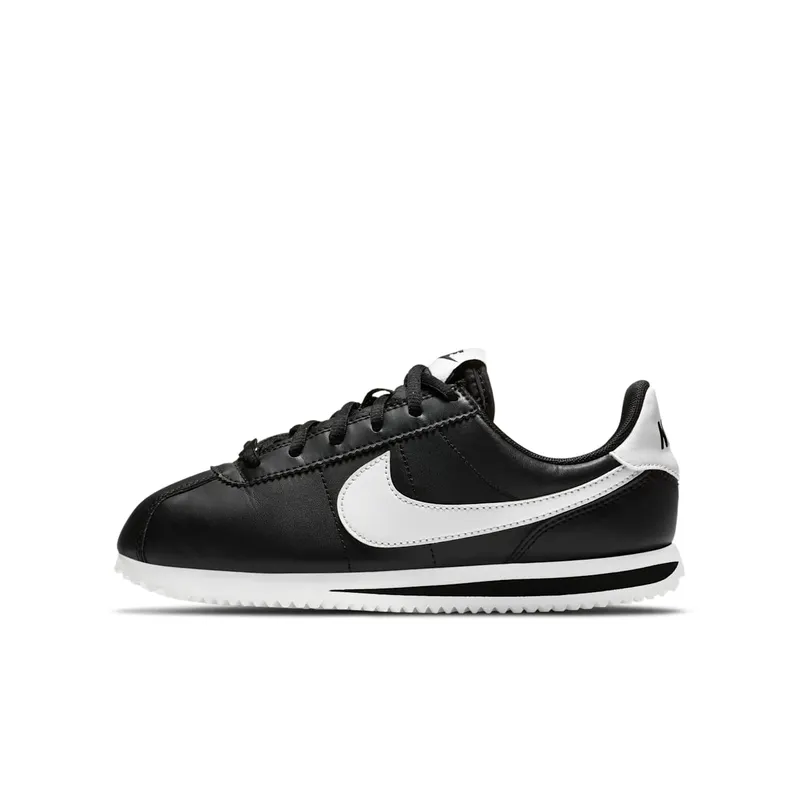 Nike Cortez Basic Leather Black White (GS) Black/White (904764-001)