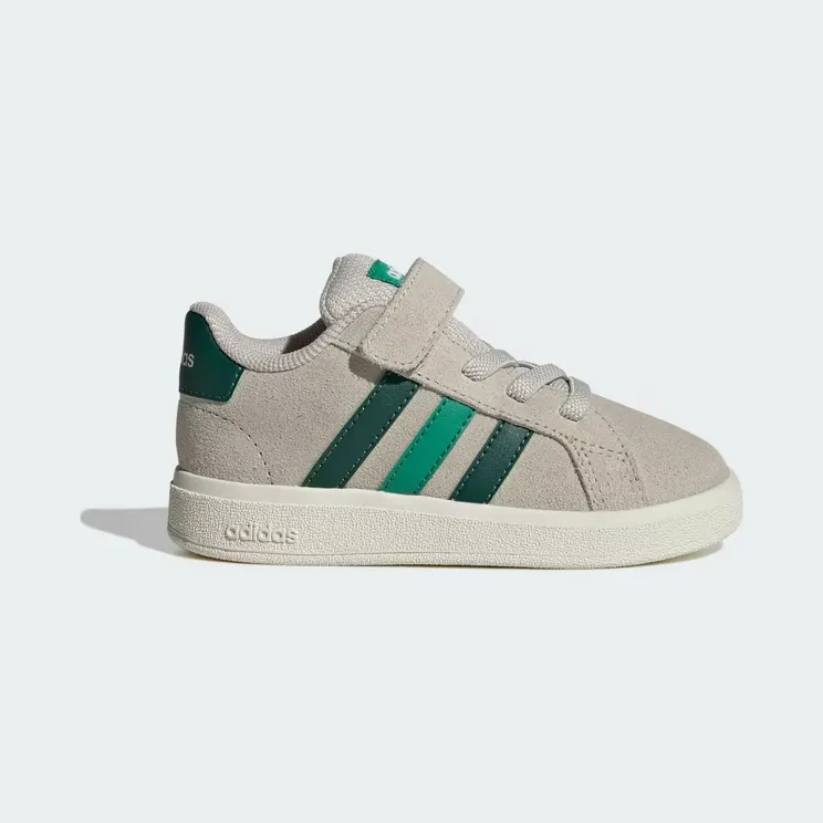 adidas Grand Court 2.0 Shoes Kids “Beige / Collegiate Green / Court Green” (IH6415)