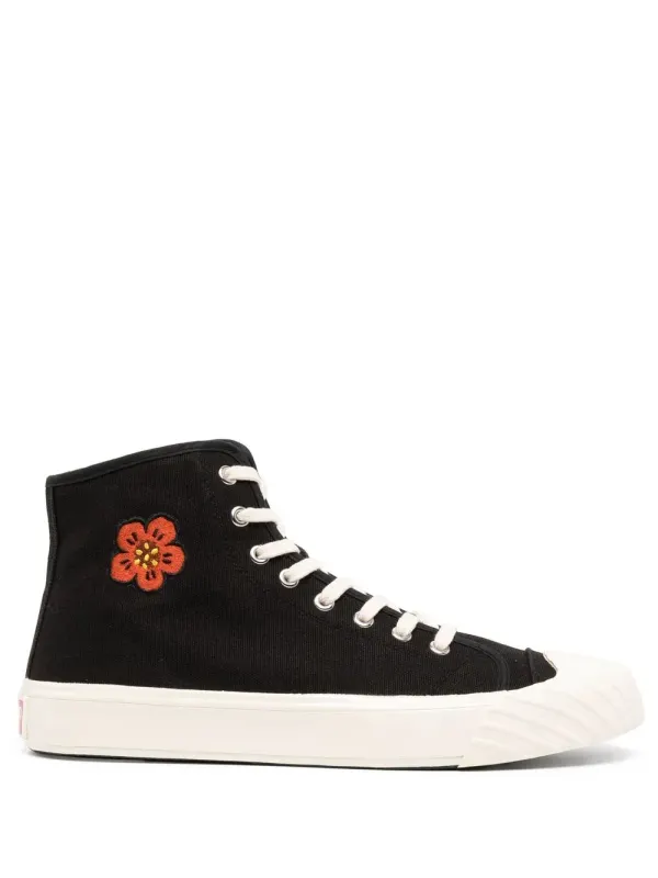 Kenzo High-Top-Sneakers mit Blumen-Patch – Blau (FD55SN020F73)