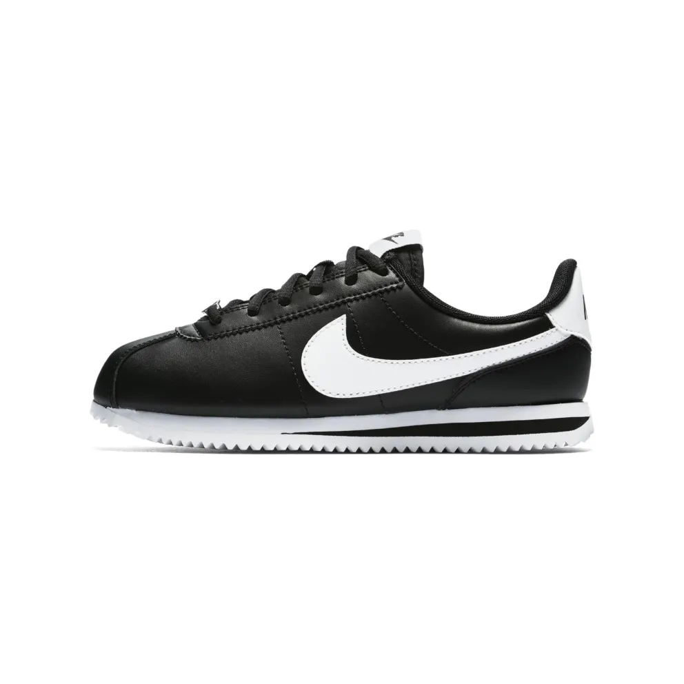 Nike Cortez Basic Leather Black White (GS) Black/White (904764-001)