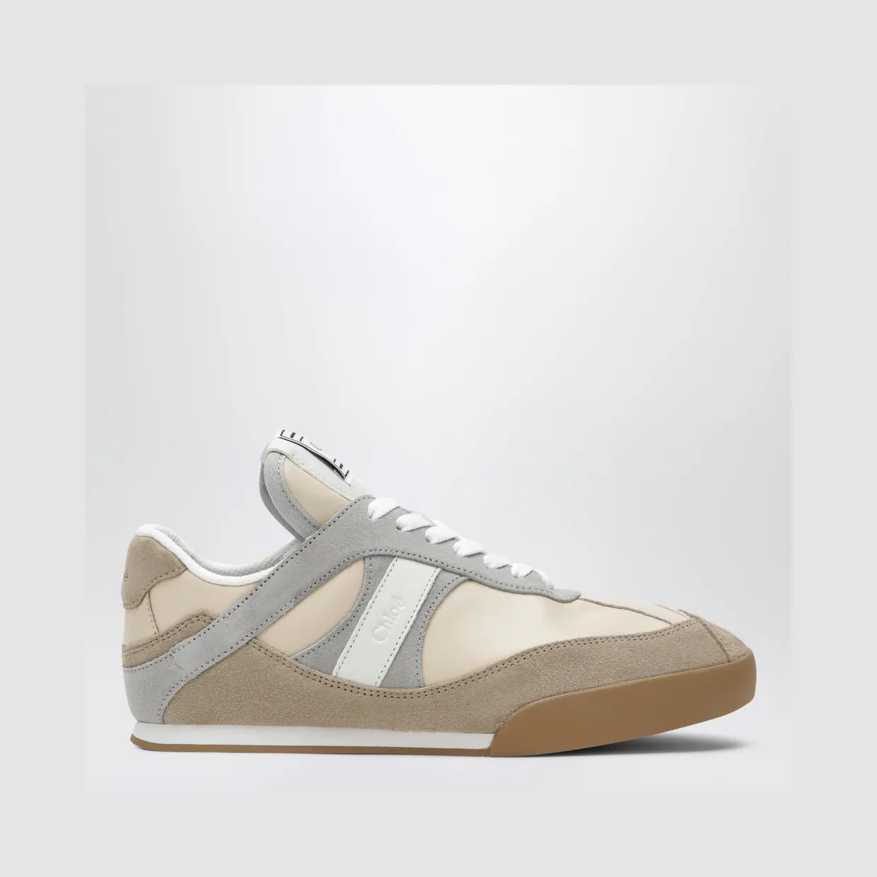 Kick sneakers in leather and suede in dove grey CH25W07IVE/T_CHLOE-092_500-41 (3)