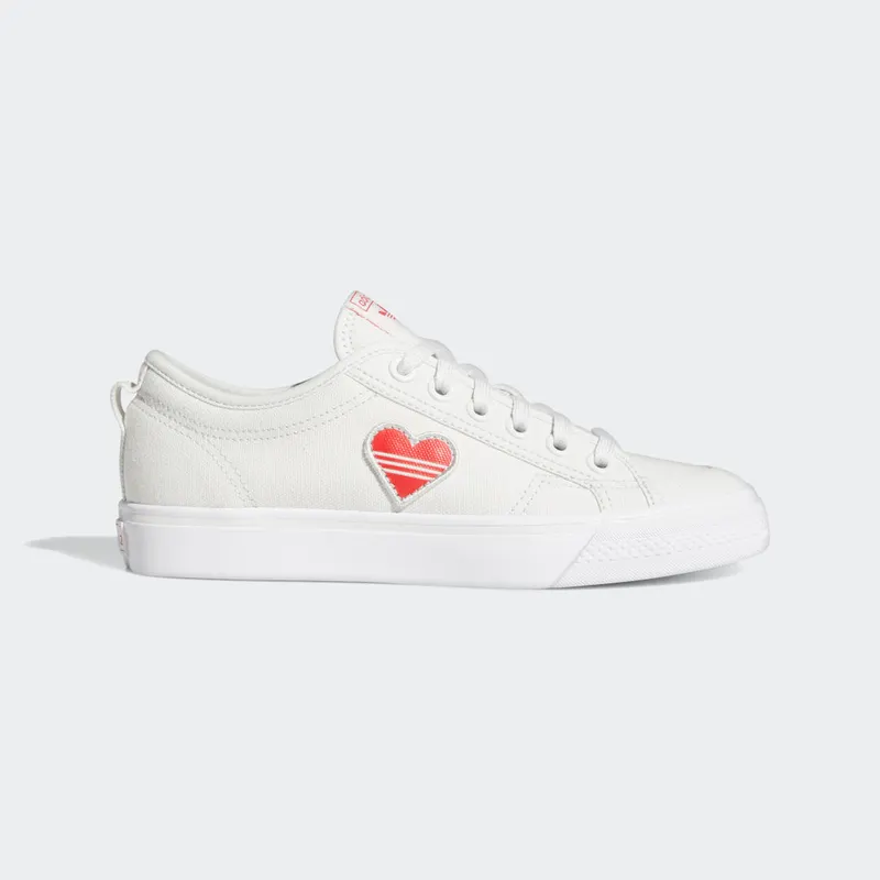 adidas Nizza Trefoil Crystal White / Red / Cloud White (H02542)