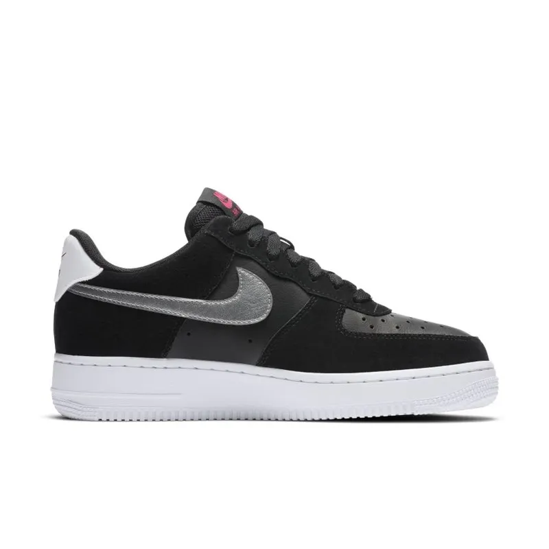 Nike Air Force 1 Low Black Pink Blast Metallic Silver (W) Black/White-Pink Blast-Metallic Silver (DA4282-001)