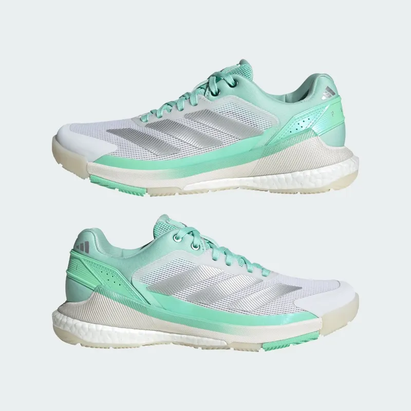 Adidas Crazyquick BOOST Padelschoenen Green / Silver Metallic / Pulse Mint (KI3589)