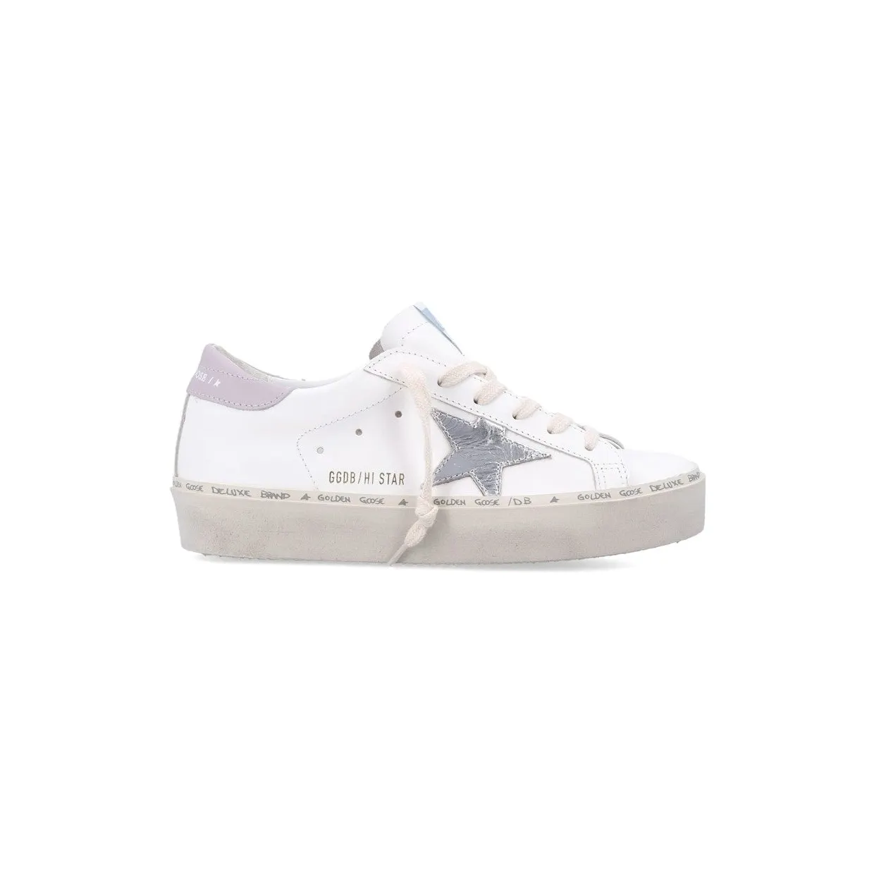 Golden Goose Hi Star White Silver Lilac (GWF00118.F006845.10527)
